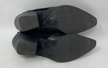 Load image into Gallery viewer, Zara Womens Black Leather Block Heel Western Style Ankle Bootie Size EUR 41
