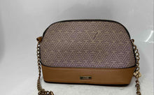 Load image into Gallery viewer, Aldo Womens Brown Leather Adjustable Chain Strap Key Lock Charm Crossbody Bag
