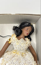 Load image into Gallery viewer, Dillard's Black Hair Trimmings Porcelain Ballerina Ballet Doll Ornament

