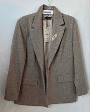 Load image into Gallery viewer, Zara Womens Brown Notch Lapel Single Breasted One-Button Blazer Size M With Tag
