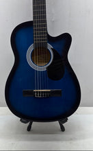 Load image into Gallery viewer, Freedom CG330C Blue Burst 3/4 Classical Acoustic Guitar With Gig Bag
