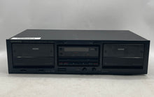 Load image into Gallery viewer, Kenwood KX-69W Black Stereo Dual Tape Home Audio Double Cassette Deck Not Tested
