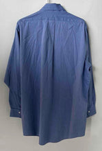 Load image into Gallery viewer, Brooks Brothers Mens Blue Cotton Printed Long Sleeve Dress Shirt Size 32
