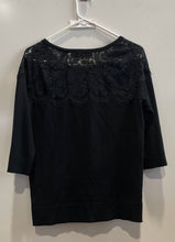Load image into Gallery viewer, New York &amp; Company Womens Black 3/4 Sleeve Round Neck Pullover Blouse Top Size S

