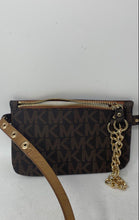Load image into Gallery viewer, Michael Kors Womens Brown Monogram Print Zipper Adjustable Strap Fanny Pack Bag
