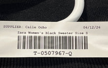 Load image into Gallery viewer, Zara Womens Black Long Sleeve Mock Neck Cropped Pullover Sweater Size Small

