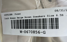 Load image into Gallery viewer, Coach Womens Beige Brown Low Top Sneakers Shoes Size 6.5B No Laces
