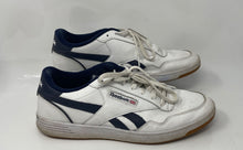 Load image into Gallery viewer, Reebok Mens Classic Leather FZ0808 White Navy Blue Sneakers Shoes Size 12
