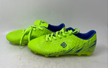 Load image into Gallery viewer, Dream Pairs Mens Neon Green Blue Slip-On Athletic Soccer Cleats Size 9.5
