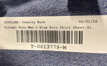 Load image into Gallery viewer, Michael Kors Mens Blue Heather Short Sleeve Regular Fit Polo Shirt Size XL

