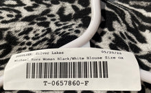 Load image into Gallery viewer, Michael Kors Womens Black White Leopard Print Boat Neck Blouse Top Size 0X
