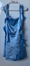 Load image into Gallery viewer, Forever 21 Womens Blue Sleeveless Square Neck Ruffle Short Mini Dress Size S
