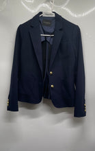 Load image into Gallery viewer, Banana Republic Womens Blue Long Sleeve Classic Fit Two-Button Blazer Size 2P
