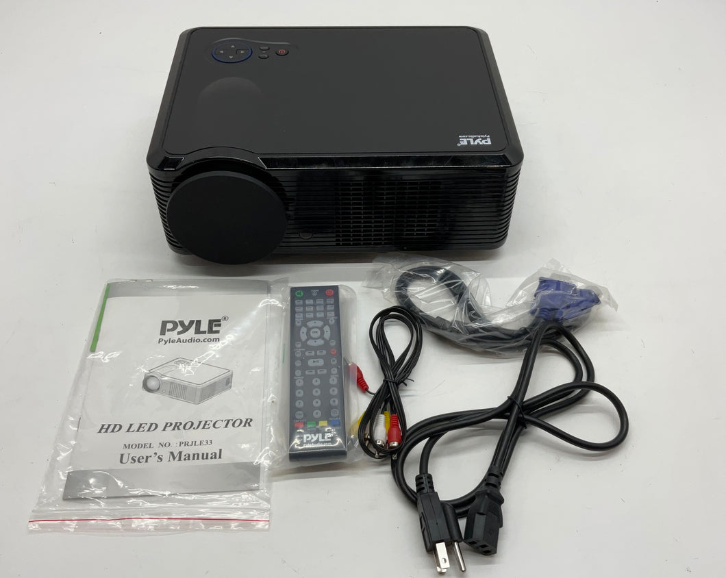 Pyle Pro PRJLE33 100 In Viewing Screen 1080p HD LED Projector In Box Not Tested