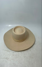 Load image into Gallery viewer, Lack Of Color Womens Sierra Beige Wool Wide Brim Adjustable Boater Hat Size S
