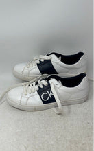 Load image into Gallery viewer, Calvin Klein Womens Gwena White Blue Round Toe Lace-Up Sneakers Shoes Size 8M
