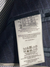 Load image into Gallery viewer, Brooks Brothers Mens Blue Pinstripe Long Sleeve Two-Button Blazer Size 42S
