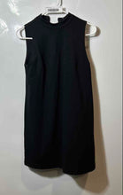 Load image into Gallery viewer, H&amp;M Womens Black Sleeveless Mock Neck Stretch Back Zip Shift Dress Size XS
