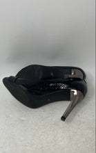 Load image into Gallery viewer, Kenneth Cole Womens Silver Black Leather Slip-On High Pump Heels Size 7.5M
