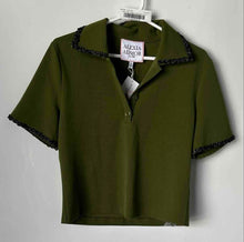 Load image into Gallery viewer, Alexia Admor Womens Brianna Green Short Sleeve Collared Polo Shirt Sz M With Tag
