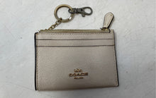 Load image into Gallery viewer, Coach Womens Beige Leather Credit Card Slots Zipper Id Case Wallet

