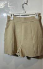 Load image into Gallery viewer, Zara Womens Beige Flat Front Decorative Buttons Side Zipper Sailor Shorts Size S
