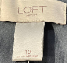 Load image into Gallery viewer, Loft Womens Gray Long Sleeve Notch Lapel One-Button Blazer Size 10 With Tag
