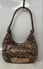 Load image into Gallery viewer, Elliott Lucca Womens Brown Leather Zipper Braided Slouchy Shoulder Handbag
