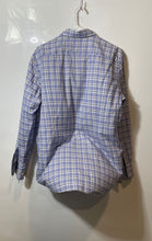 Load image into Gallery viewer, Hugo Boss Mens Blue White Check Long Sleeve Collared Dress Shirt Size 15.5 32/33
