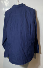 Load image into Gallery viewer, Calvin Klein Mens Blue Long Sleeve Collared Slim Fit Button-Up Shirt Size Medium

