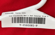 Load image into Gallery viewer, Liz Claiborne Mens Red Cotton Long Sleeve Crew Neck Pullover T-Shirt Size Small
