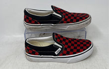 Load image into Gallery viewer, Vans Kids Classic 721356 Red Black Slip-On Low Top Sneaker Shoes Size 3
