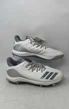Load image into Gallery viewer, Adidas Mens Icon Bounce CG5252 White Silver-Tone Baseball Cleats Size 13.5
