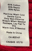 Load image into Gallery viewer, Talbots Womens Red Knitted Ribbed Long Sleeve Pullover Sweater Size Large
