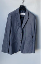 Load image into Gallery viewer, Perry Ellis Mens Blue Slim Fit Notch Lapel Two-Button Blazer Size 42 Long
