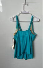 Load image into Gallery viewer, Coco Reef Womens Turquoise Built-In Bra Beach Tankini Swim Top Sz 36C With Tags
