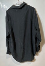 Load image into Gallery viewer, Zara Mens Black Long Sleeve Collared Regular Fit Button-Up Shirt Size M-L
