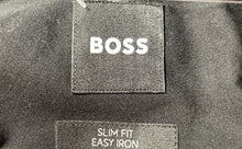 Load image into Gallery viewer, Hugo Boss Mens Black Long Sleeve Collared Slim-Fit Easy Iron Dress Shirt Size S
