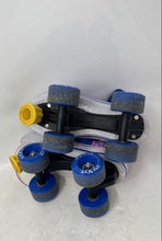 Load image into Gallery viewer, Kids Pixie HQ100AQP Blue Multicolor Lace-Up Quad Roller Skates Size 2
