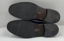 Load image into Gallery viewer, Authentic Bruno Magli Mens Black Leather Penny Loafers Shoes Size 11 Damaged
