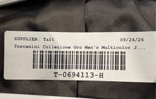 Load image into Gallery viewer, Toscanini Collezione Oro Mens Green Textured Three-Button Blazer Size 48
