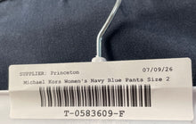 Load image into Gallery viewer, Michael Kors Womens Navy Blue Flat Front Wide-Leg Trouser Pants Size 2
