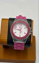 Load image into Gallery viewer, Authentic Lucien Piccard Women's Fuchsia Silicone Quartz Watch
