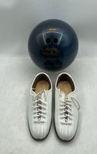 Load image into Gallery viewer, Vintage Columbia White Dot 300 Blue Bowling Ball 12# With Bag And Sneakers Shoes
