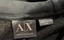 Load image into Gallery viewer, Armani Exchange Mens Black Long Sleeve Hooded Full-Zip Sweatshirt Size L/G
