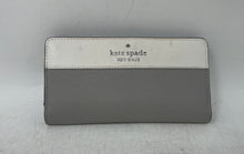 Load image into Gallery viewer, Kate Spade New York Womens Staci Gray White Colorblock Leather Bifold Wallet

