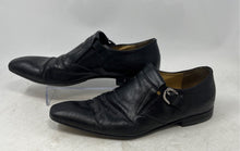 Load image into Gallery viewer, Cesare Paciotti Mens Black Leather Square Toe Monk Strap Dress Shoes Size 9
