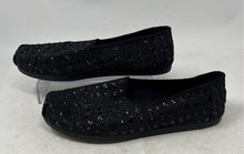 Load image into Gallery viewer, Toms Womens Black Sequin Round Toe Casual Slip-On Ballet Flats Size 10
