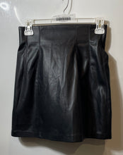 Load image into Gallery viewer, Zara Womens Black Faux Leather Back Zip High Waist Short Mini Skirt Size Small
