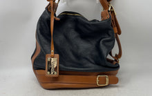 Load image into Gallery viewer, Valentina Womens Black Brown Leather Adjustable Strap Shoulder Bucket Bag

